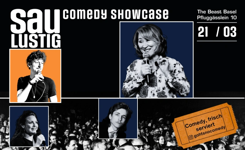 SauLustig - Comedy Showcase The Beast Basel Comedy Club, Pflugg&auml;sslein 10, 4001 Basel Tickets