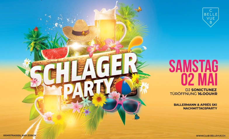 SCHLAGER PARTY Club Bellevue, Freieckgasse 9, 8001 Z&uuml;rich Tickets
