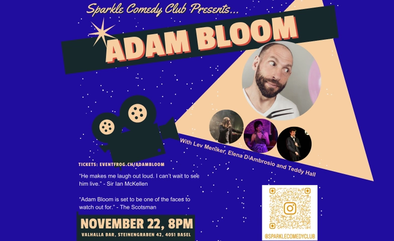 Adam Bloom - Comedy at Valhalla Valhalla Basel, Steinengraben 42, 4051 Basel Tickets