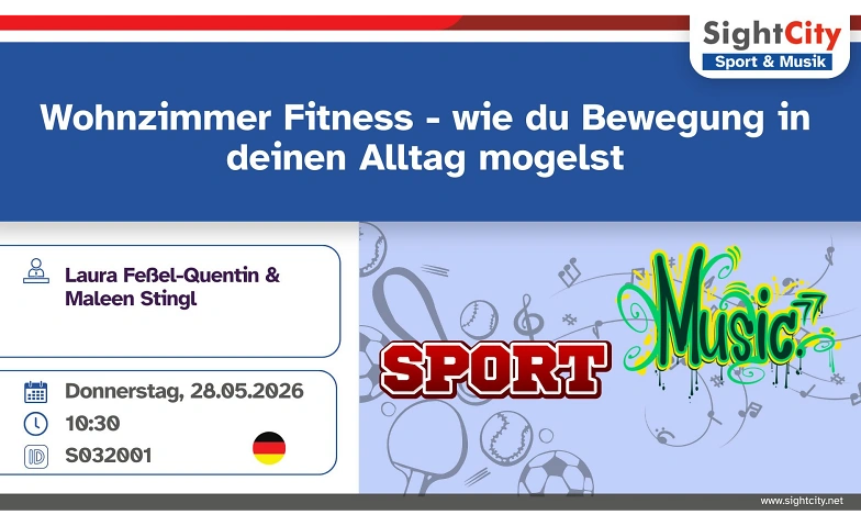 Wohnzimmer Fitness - wie du Bewegung in den Alltag mogelst Tickets