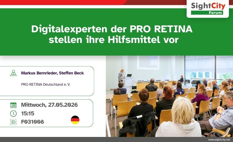Digitalexperten der PRO RETINA stellen ihre Hilfsmittel vor Tickets