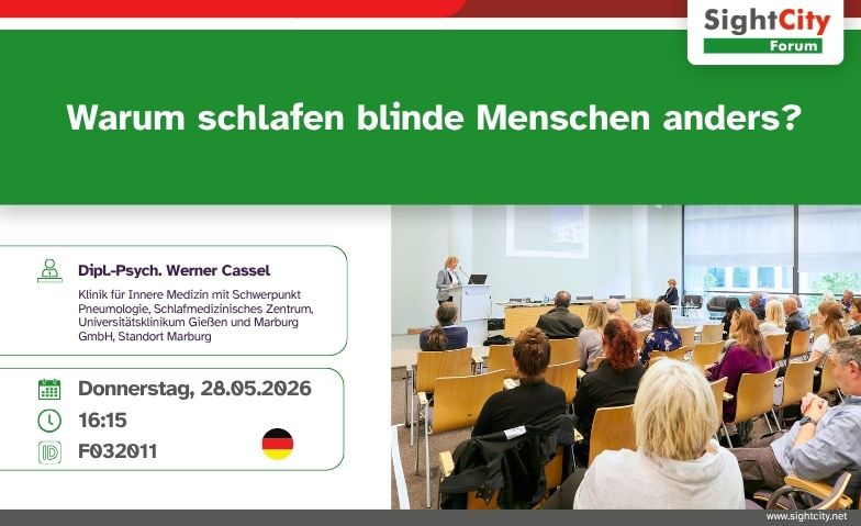 Warum schlafen blinde Menschen anders? Tickets