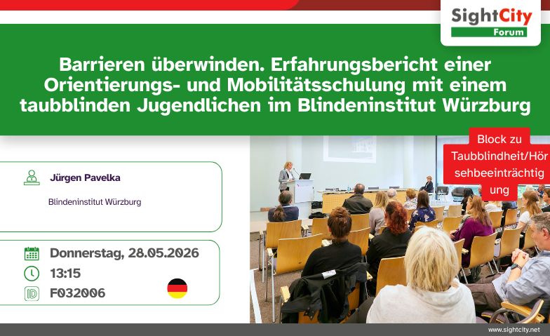 O&amp;M-Schulung: Erfahrungsbericht mit Taubblindem Jugendlichen Tickets