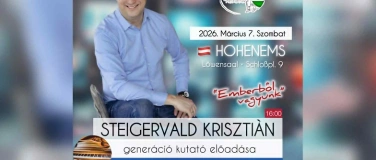 Event-Image for 'Steigervald Krisztián Generációkutató élőadása VORARLBERGBEN'