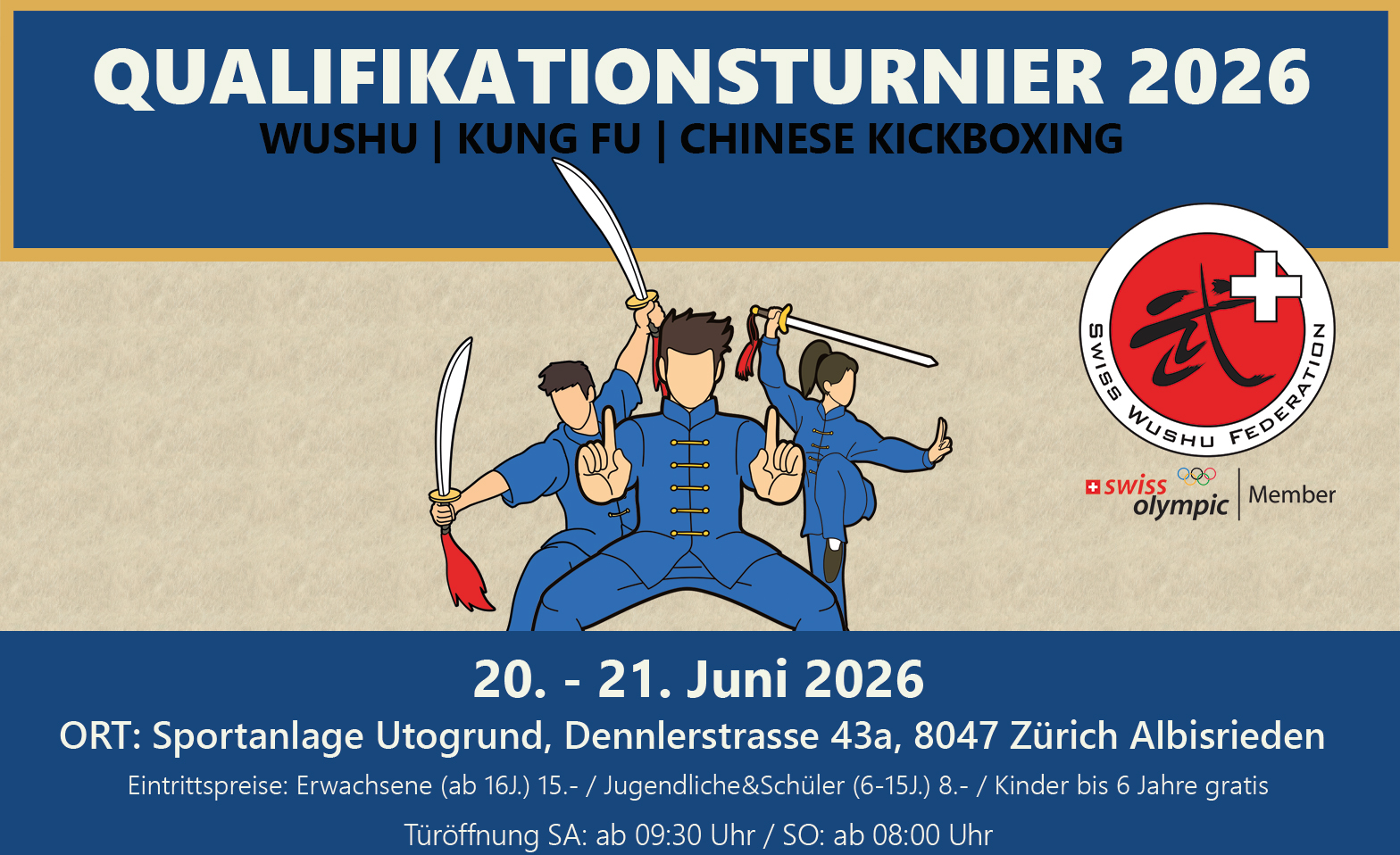 Qualifikationsturnier 2026 - Swiss Wushu Tickets