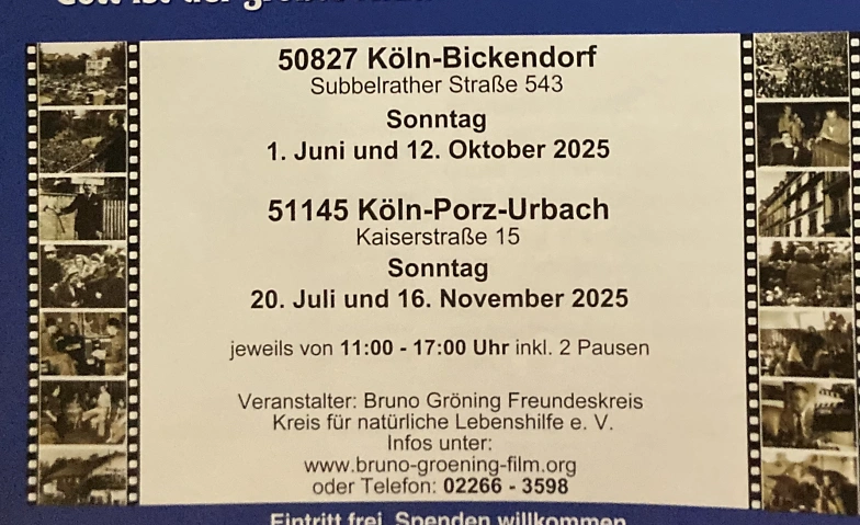 Film: &quot;Das Ph&auml;nomen Bruno Gr&ouml;ning&quot;  (Dokumentarfilm) Tickets