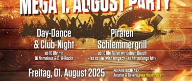 Event-Image for 'Mega 1. August Party - Piraten Schlemmergrill'
