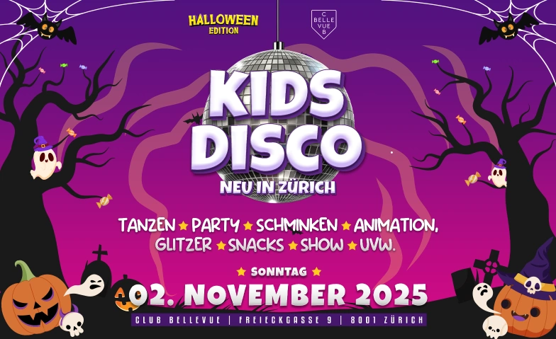 KIDS PARTY - @ CLUB BELLEVUE - HALLOWEEN EDITION 2 Club Bellevue, Freieckgasse 9, 8001 Zürich Tickets