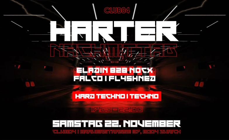 HARTER NACHMITTAG CLUB04, Brauerstrasse 37, 8004 Zürich Billets