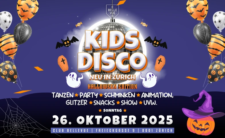 KIDS PARTY - @ CLUB BELLEVUE - HALLOWEEN EDITION Club Bellevue, Freieckgasse 9, 8001 Zürich Tickets
