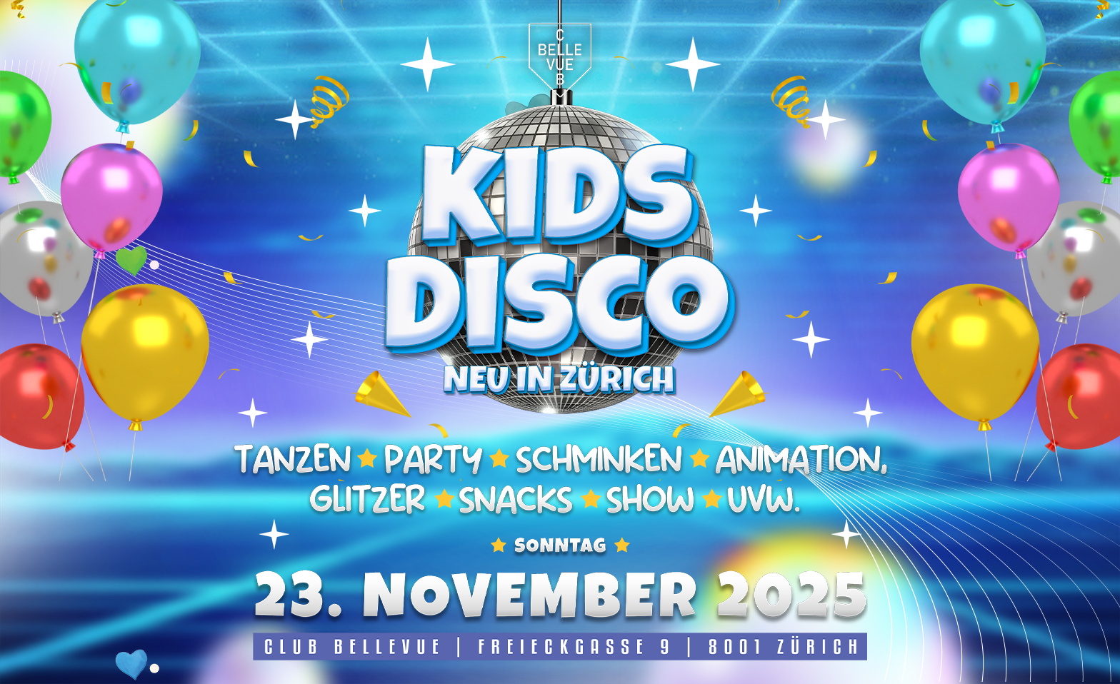 KIDS PARTY - @ CLUB BELLEVUE (STRENG LIMITIERTE PL&Auml;TZE) Billets