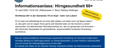 Event-Image for 'Hirnfitness 60+ in der Gemeinde Wettingen'
