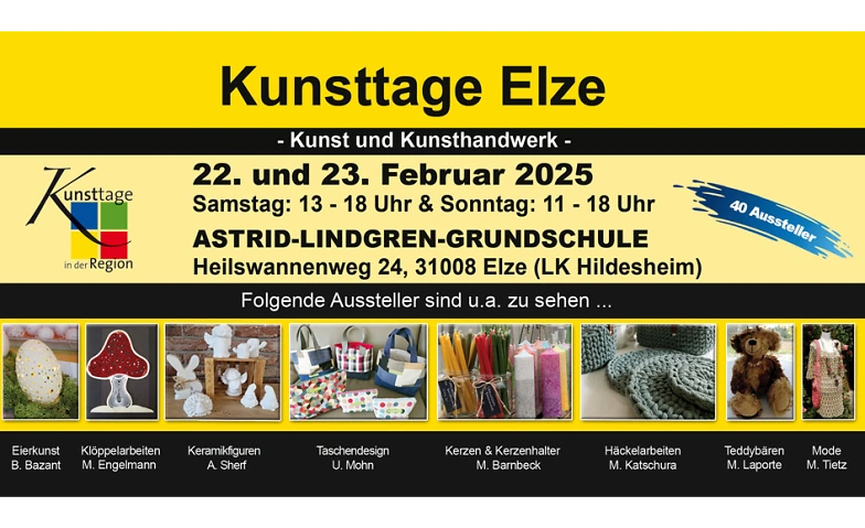 Event-Image for 'Kunsttage Elze 2025 – Kunst und Kunsthandwerk'