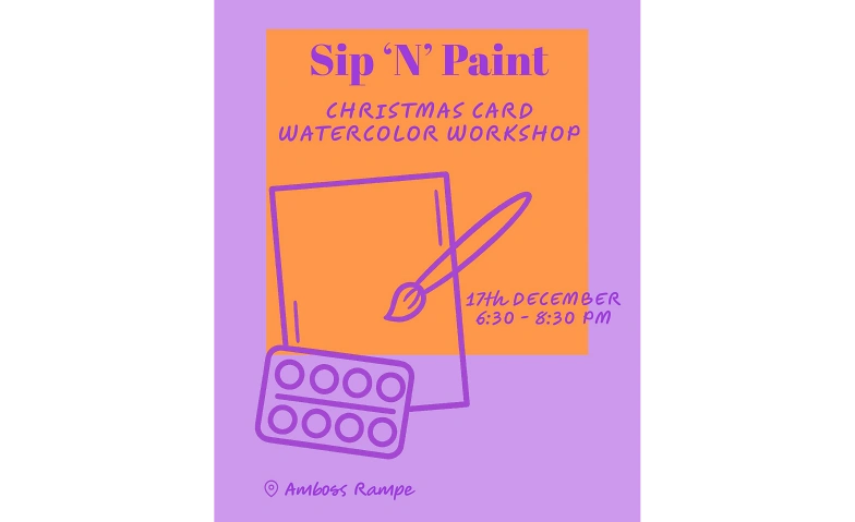 Sip N Paint - Christmas Card Watercolour Workshop Tickets
