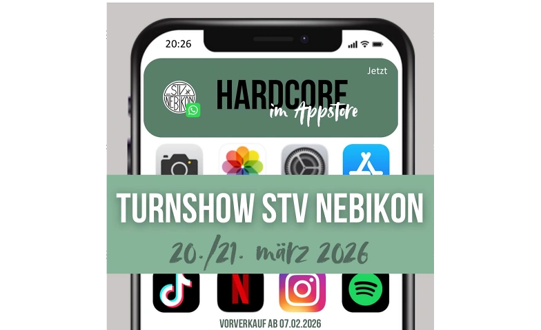 Turnshow STV Nebikon "Hardcore im Appstore!" Samstag Tickets
