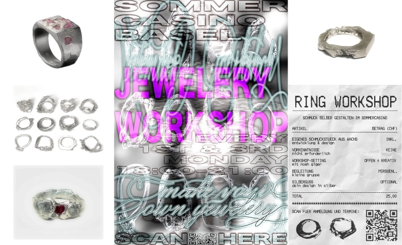 Schmuckgestaltung im Sommercasino mit Noah Giger Sommercasino Basel, M&uuml;nchensteinerstrasse 1, 4052 Basel Billets