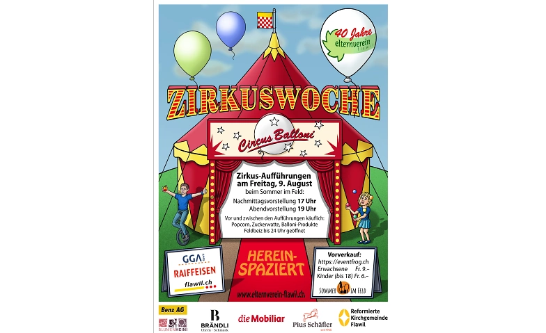 Zirkus Balloni - 40 Jahre Elternverein Flawil ${singleEventLocation} Tickets